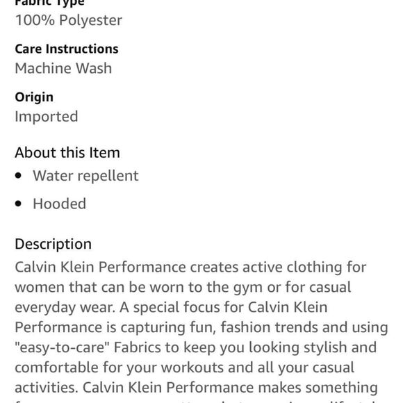 Calvin Klein Women crossover back water repellent specter Jacket , Size Med - Picture 7 of 8